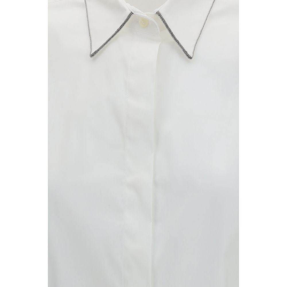 Camicia Brunello Cucinelli in Cotone Bianco
