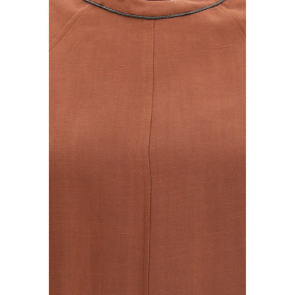Abito casual Brunello Cucinelli marrone in viscosa