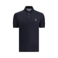 Polo Brunello Cucinelli in cotone blu