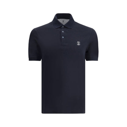 Brunello Cucinelli Polo en coton bleu
