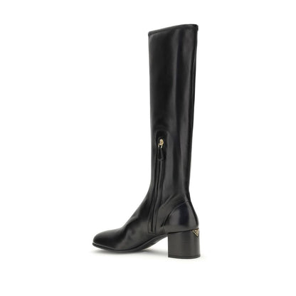 Stivaletti Prada neri in pelle di agnello Ovis Aries