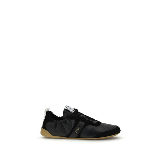 Sneakers sportive Chloé in pelle di capra nera