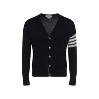 Cardigan Thom Browne Blu in Lana Oves Aries