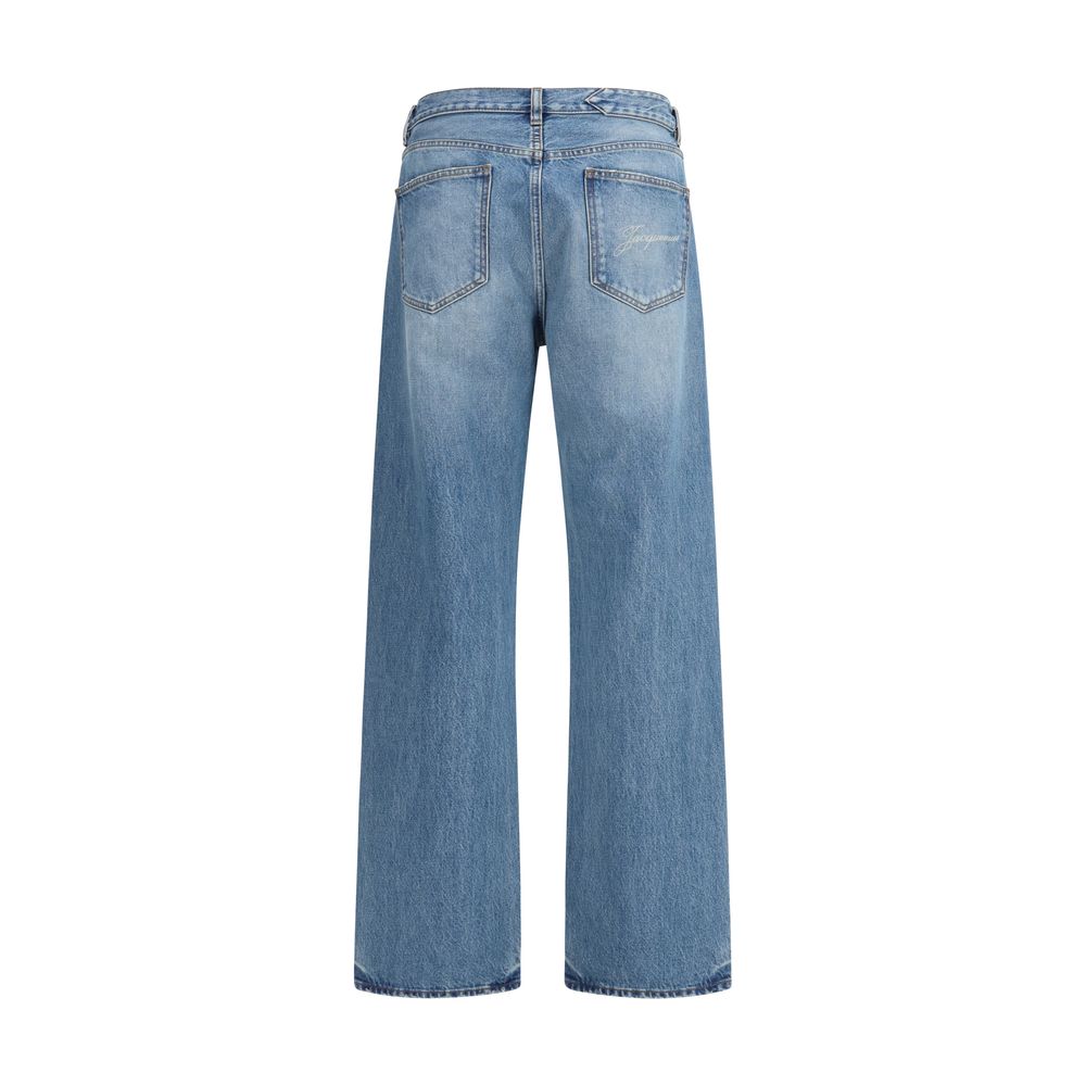 Jacquemus Jean en Coton Bleu Denim