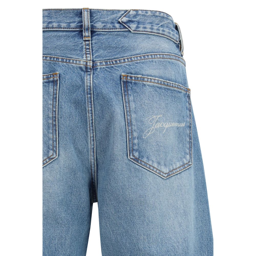 Jacquemus Jean en Coton Bleu Denim