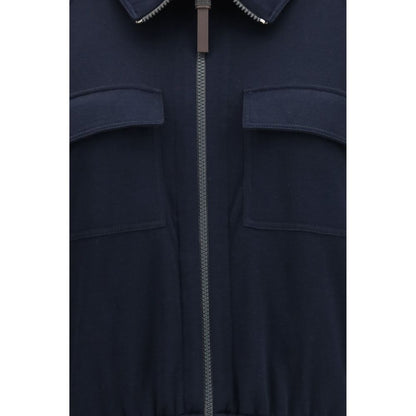 Brunello Cucinelli Blue Cotton Sweatshirt