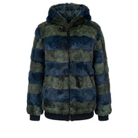 Giubbotto Donna Mr&Mrs Italy con Pelliccia di Coniglio Verde