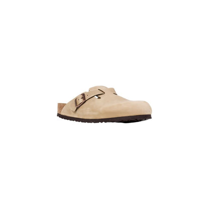 Zoccoli Birkenstock in pelle beige