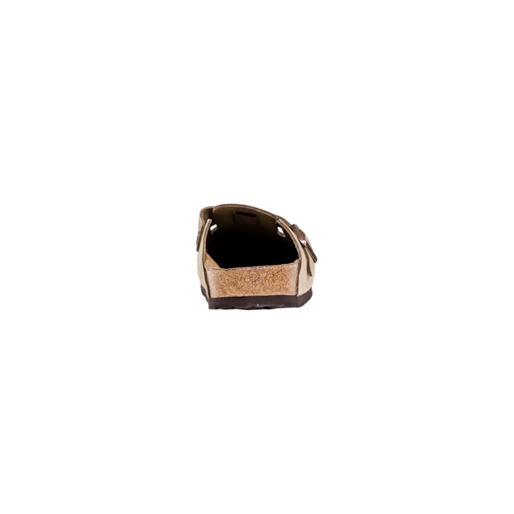 Zoccoli Birkenstock in pelle beige