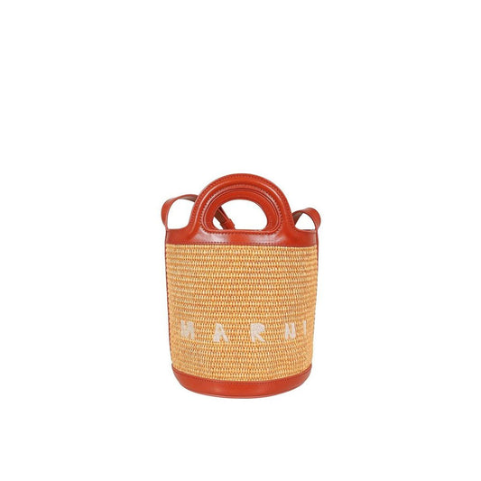 Borsa Marni Orange Cotton Backet