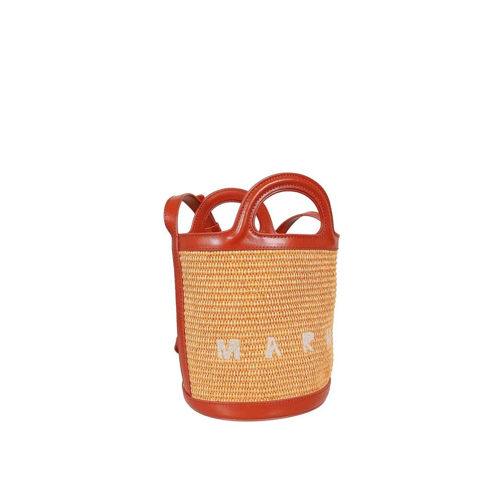 Marni Oranje Katoenen Bucket Bag
