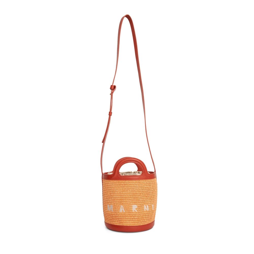 Marni Oranje Katoenen Bucket Bag
