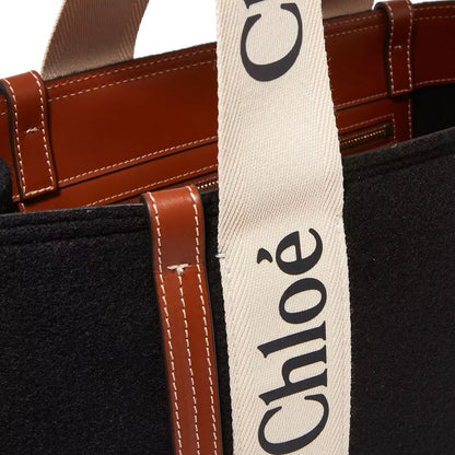 Chloé Black Wool Tote Bag