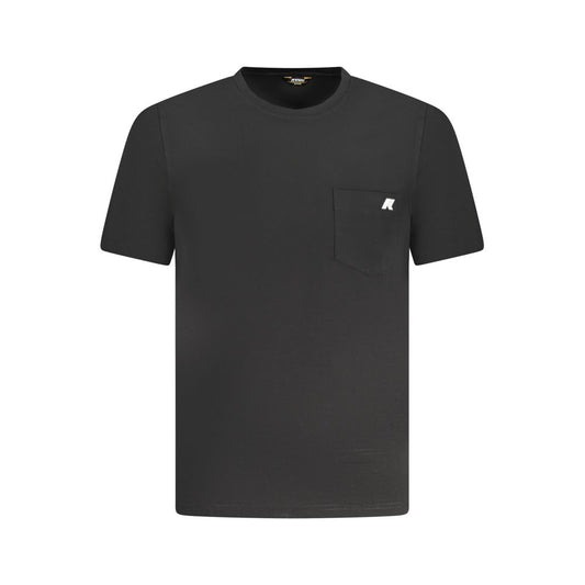T-shirt da uomo K-WAY in cotone nero