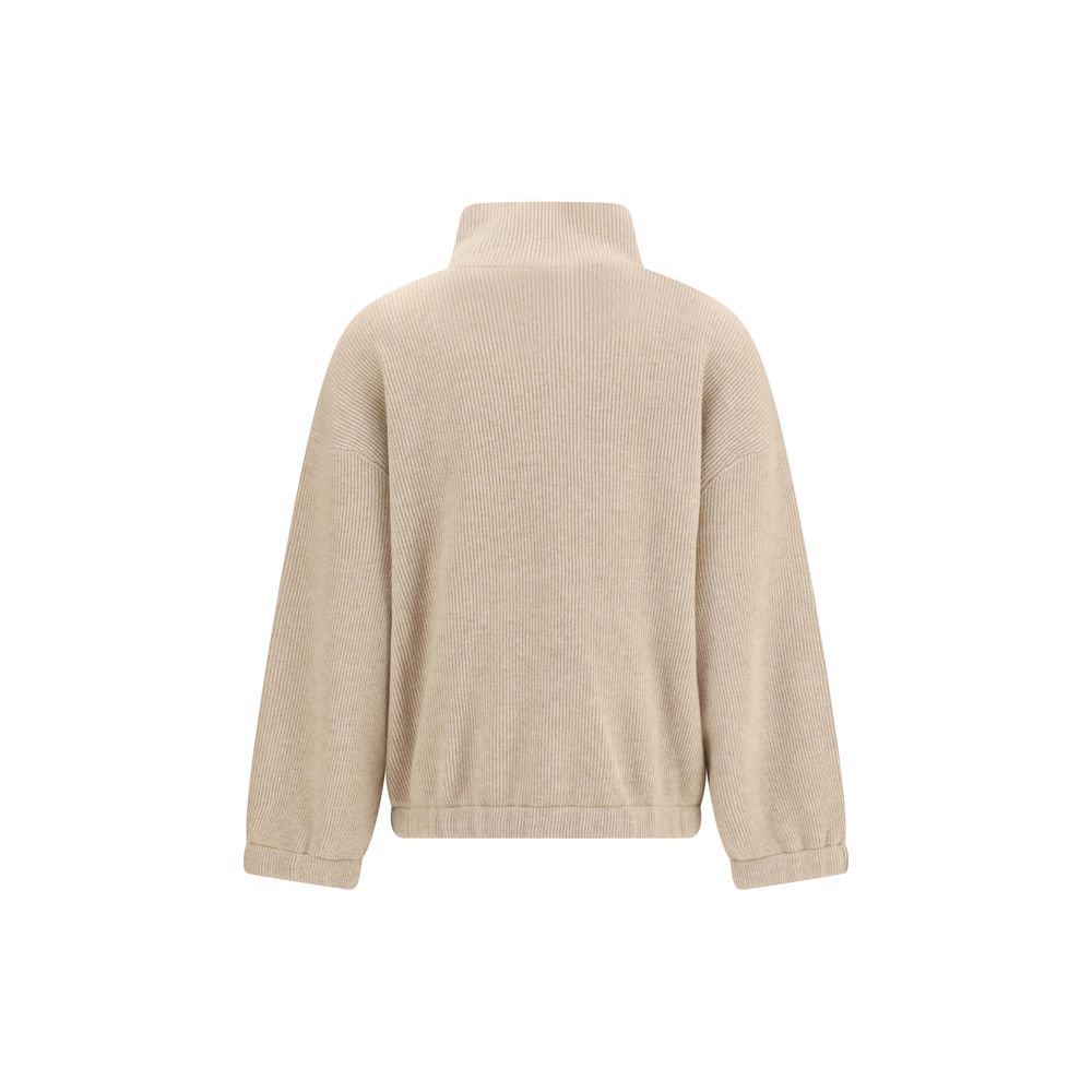 Brunello Cucinelli Felpa Beige in Cashmere