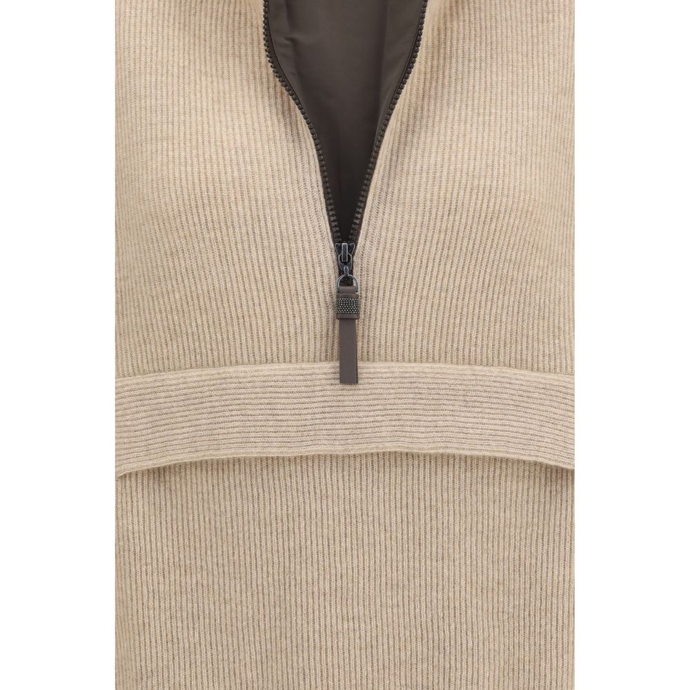 Brunello Cucinelli Felpa Beige in Cashmere