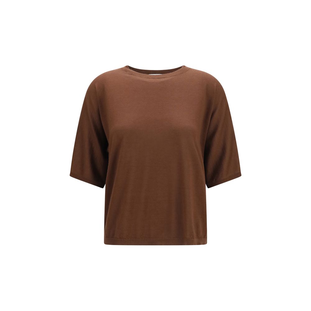 Felpa in cashmere marrone Brunello Cucinelli
