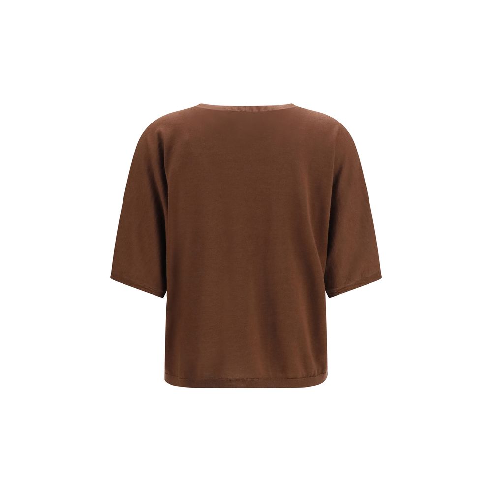 Felpa in cashmere marrone Brunello Cucinelli