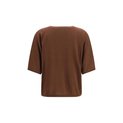 Felpa in cashmere marrone Brunello Cucinelli