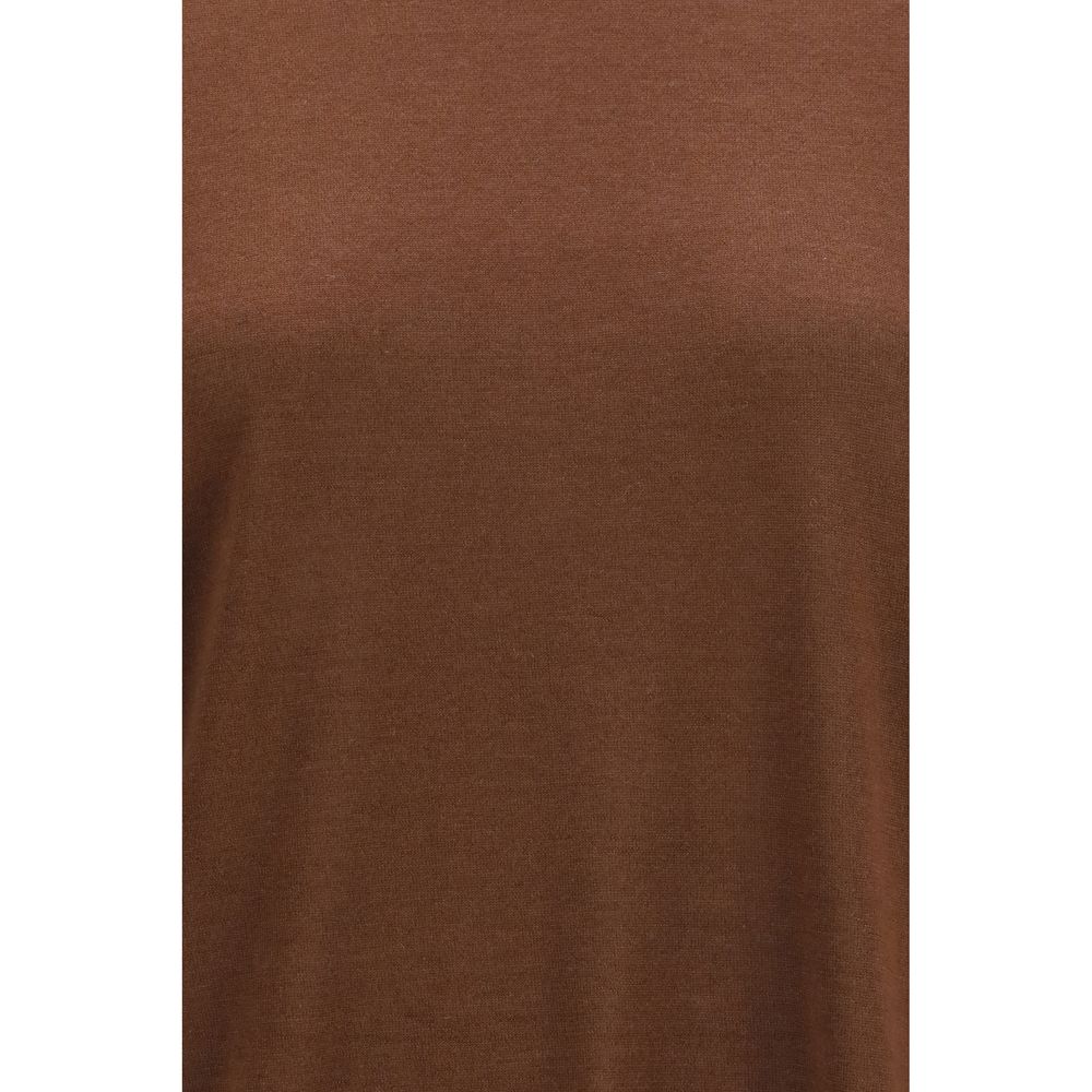Felpa in cashmere marrone Brunello Cucinelli