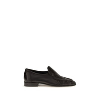 Mocassini slip-on in pelle scamosciata marrone The Row