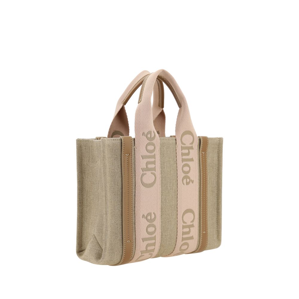 Borsa in lino beige Chloé