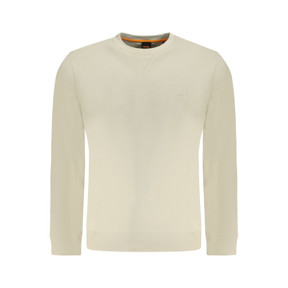 Hugo Boss Beige Katoenen Heren Sweatshirt