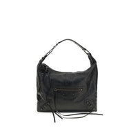Balenciaga Borsa a Spalla Nera in Pelle di Agnello Ovis Aries