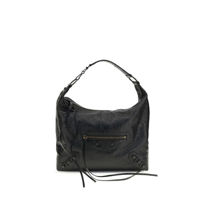 Balenciaga Borsa a Spalla Nera in Pelle di Agnello Ovis Aries
