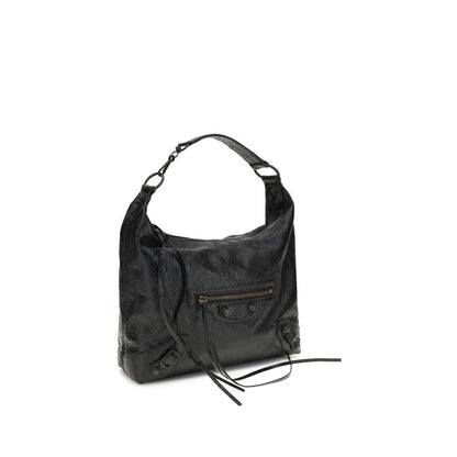 Balenciaga Borsa a Spalla Nera in Pelle di Agnello Ovis Aries