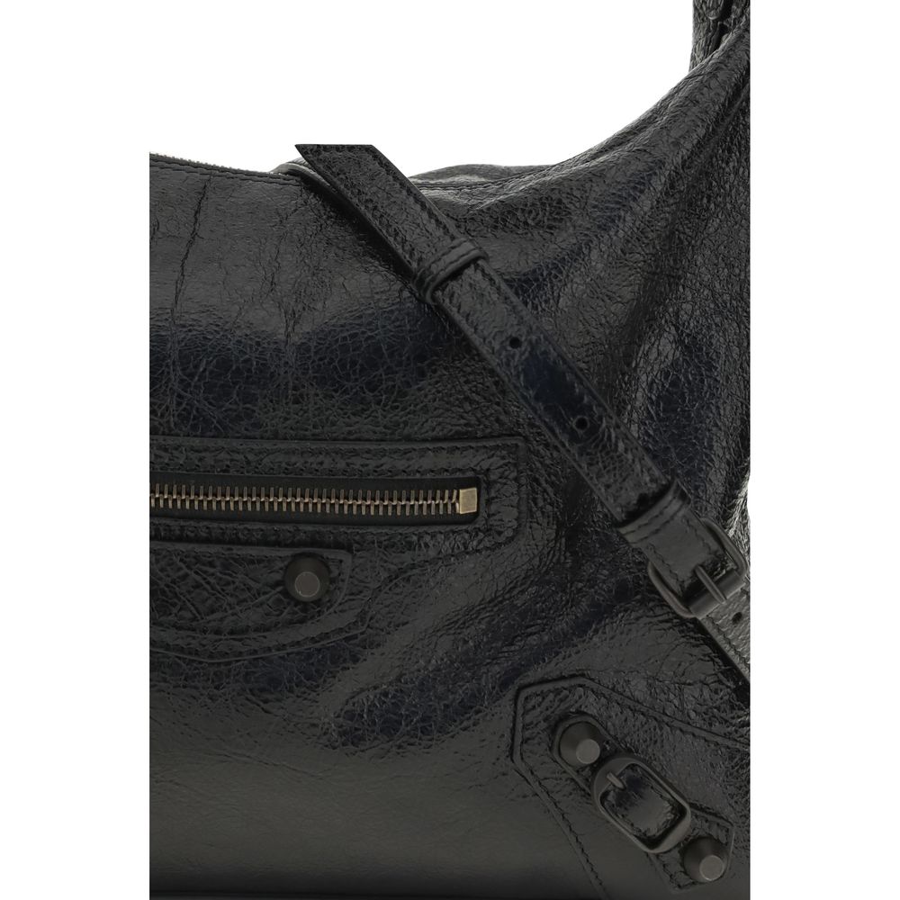 Balenciaga Borsa a Spalla Nera in Pelle di Agnello Ovis Aries