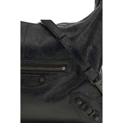 Balenciaga Borsa a Spalla Nera in Pelle di Agnello Ovis Aries