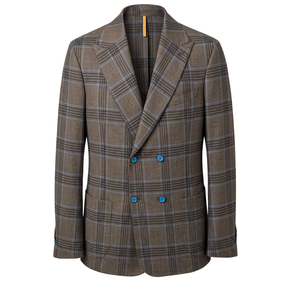 Chaqueta de algodón marrón de lujo Roberto Pepe para hombre