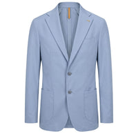 Roberto Pepe Luxury Light Blue Cotton Men Jacket