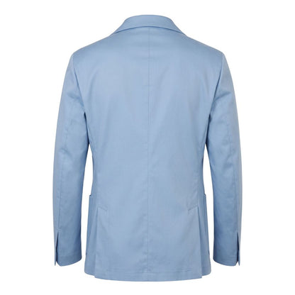 Roberto Pepe Luxury Light Blue Cotton Men Jacket