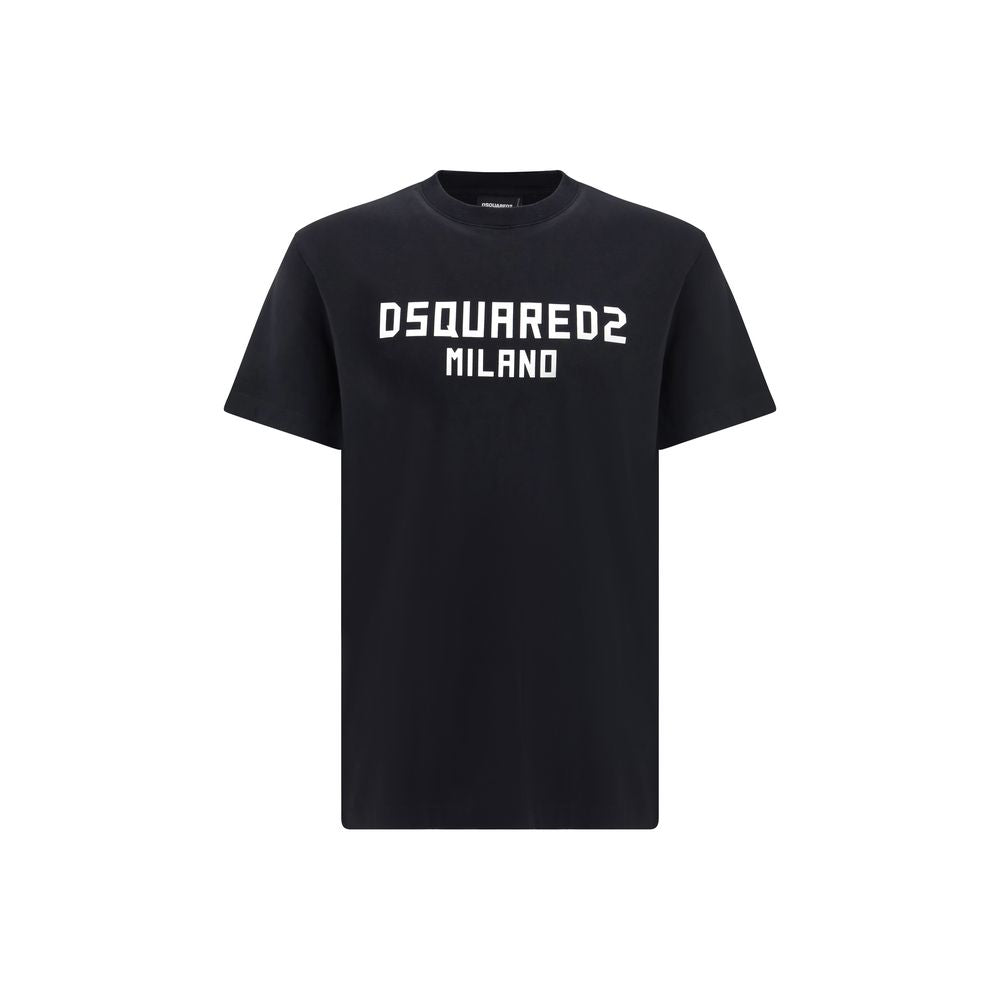 T-shirt in cotone nera Dsquared²
