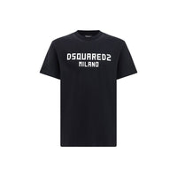 T-shirt in cotone nera Dsquared²