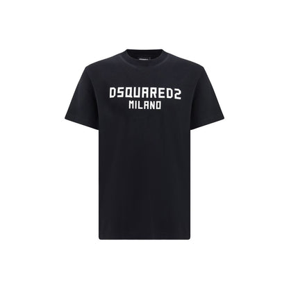 T-shirt in cotone nera Dsquared²