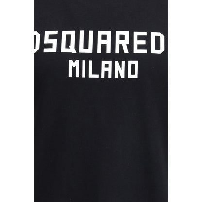 T-shirt in cotone nera Dsquared²