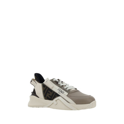Sneakers sportive Fendi in pelle di vitello marrone Bos Taurus
