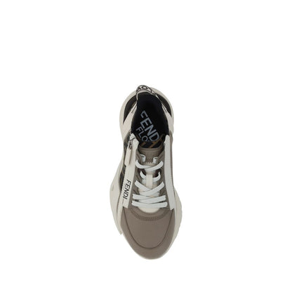 Sneakers sportive Fendi in pelle di vitello marrone Bos Taurus