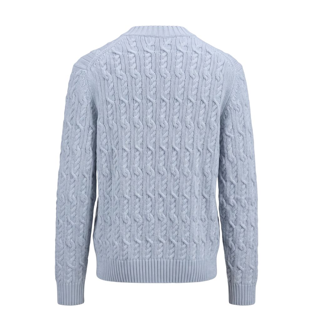Malo Herrenpullover aus hellblauer Wolle