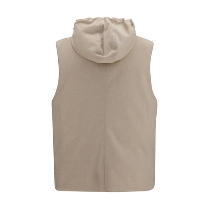 Brunello Cucinelli Gilet Beige in Lana
