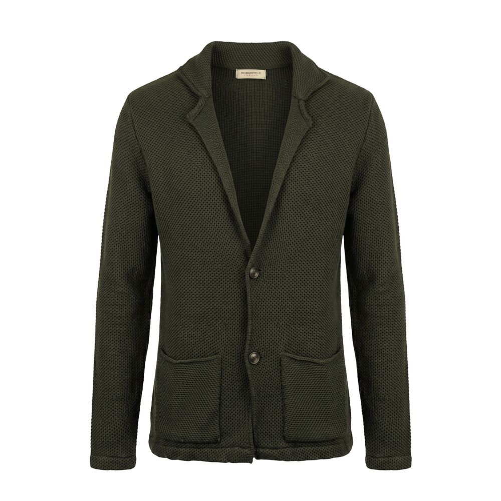 Maglione da uomo in lana verde Roberto Pepe Luxury