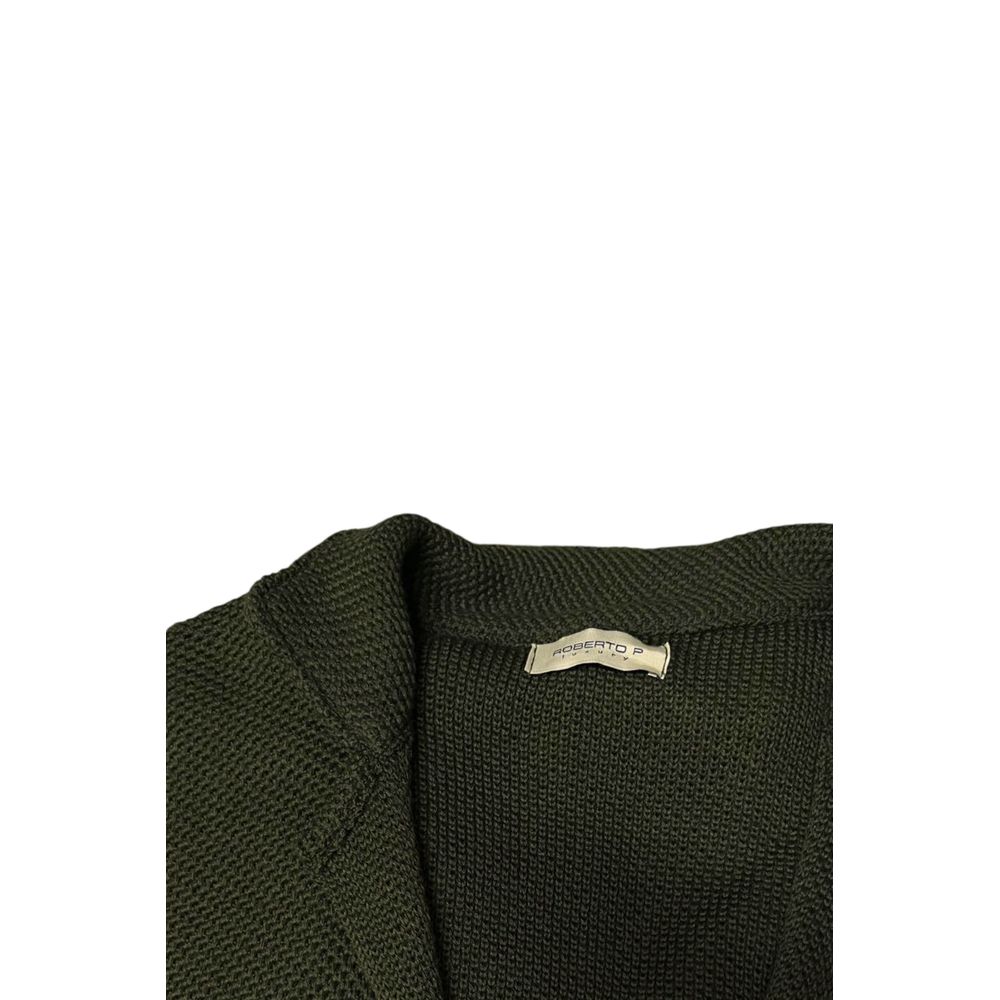 Maglione da uomo in lana verde Roberto Pepe Luxury