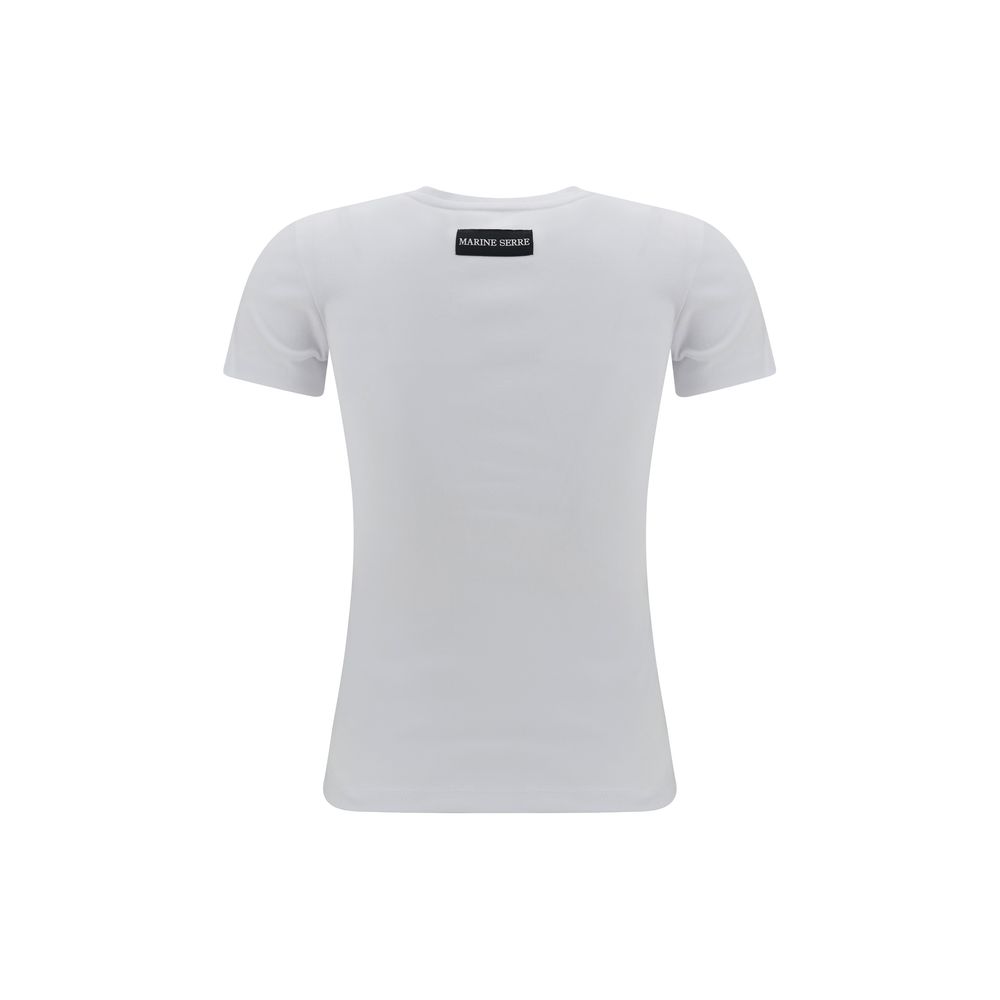 T-shirt Marine Serre in cotone bianco