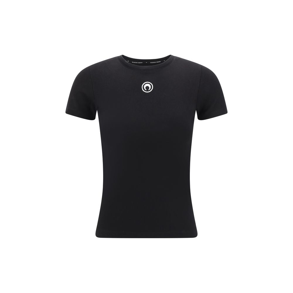 T-shirt in cotone nera Marine Serre