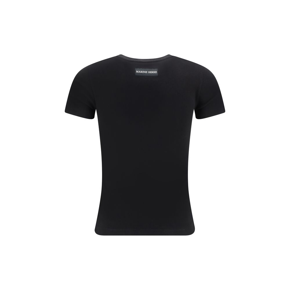 T-shirt in cotone nera Marine Serre