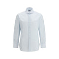 Chemise à motif en coton bleu Finamore