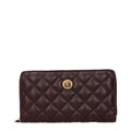Portefeuille en cuir marron Versace